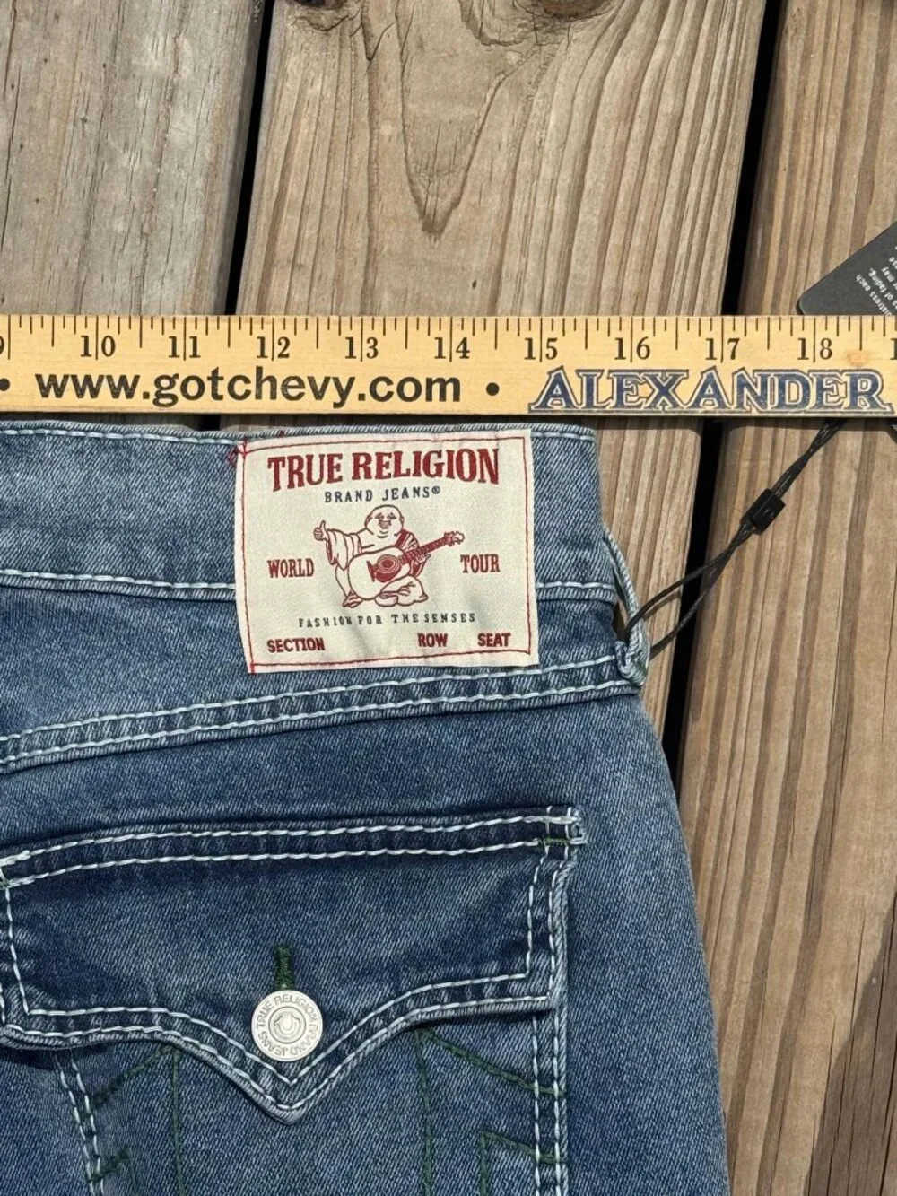 True Religion Ricky Big T Flap Jeans 30x34 Y2K Relaxed Streetwear NWT 3869